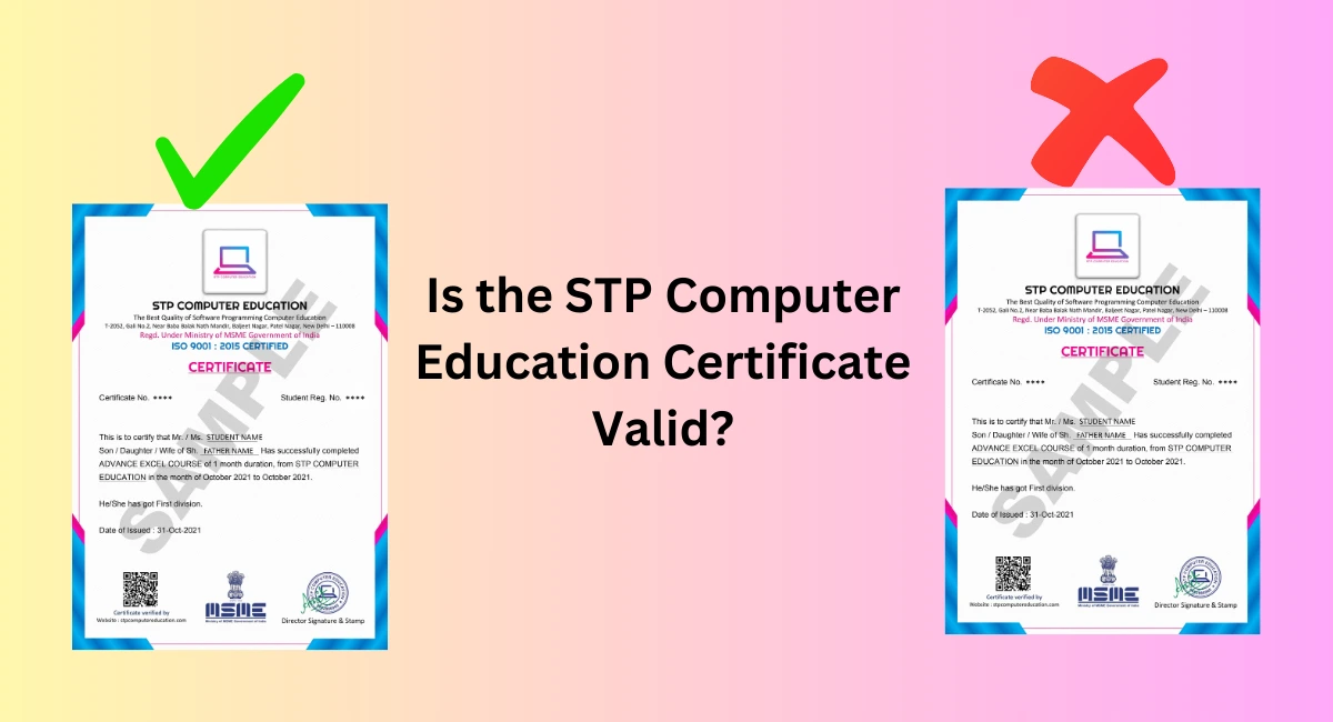 Is the STP Computer Education Certificate Valid