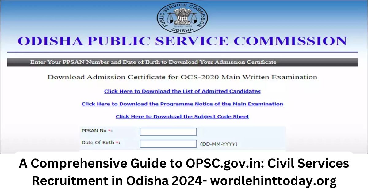 OPSC.gov.in